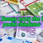 soldi in euro e scritta il bonus 2025 che in pochi richiedono
